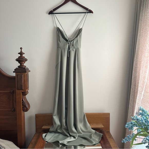 BHLDN • Remy Cowl Neck Maxi Dress in Moss - Picture 4 of 10
